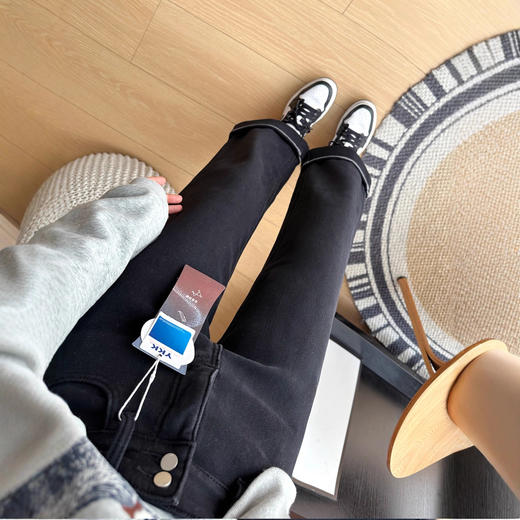 【十级抗寒！拒绝臃肿】2025冬季厚实奥利绒大翻边加绒小个子直筒阔腿裤 商品图2