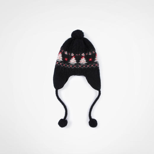Herlian 2025冬季圣诞树图案护耳设计针织帽 商品图4