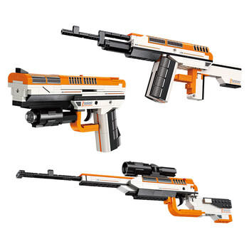 启蒙积木枪可发射变形吃鸡拼装儿童玩具男孩礼物 战术武器42109 商品图1