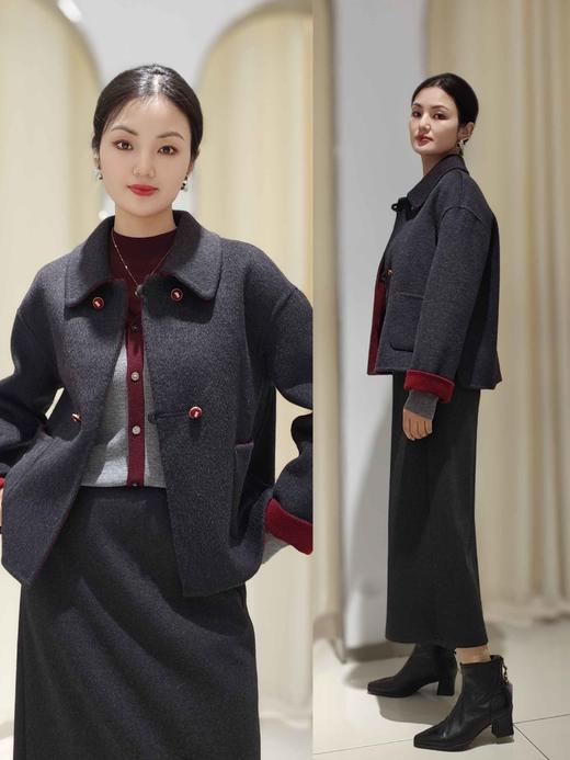 58J515短款A版AB面羊绒外套 商品图3