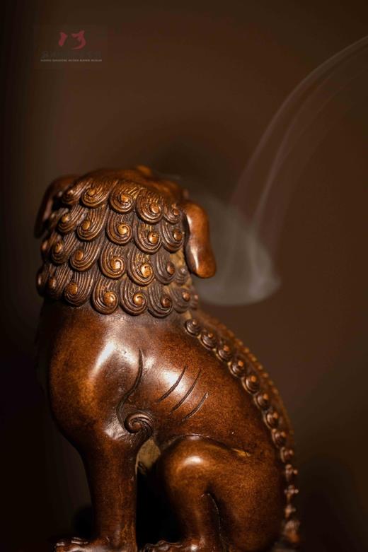 陈巧生制 c396座狮熏炉 铜炉香炉摆件 商品图5