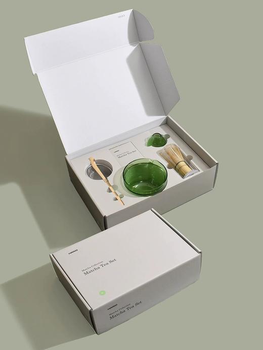 【HARIO】茶具抹茶礼盒套装耐热玻璃双层抹茶碗不锈钢粉筛MACS 商品图2