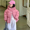 冬季韩版面包服儿童羽绒棉服男童女童加厚保暖连帽棉袄纯色外套 商品缩略图2