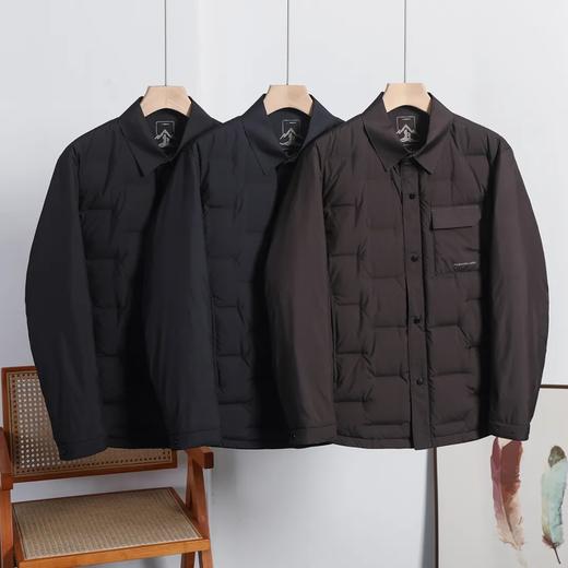 衬衫领基础百搭男士冬季轻薄保暖90%白鸭绒休闲羽绒服外套！ 商品图0