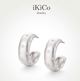 iKiCo循光系列星芒拉丝耳环