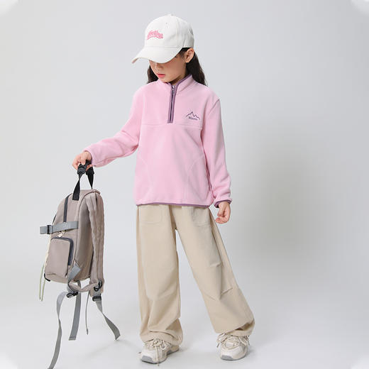 【39.9元/件】儿童套头摇粒绒外套男童女童洋气半拉链上衣秋冬季【2511“羊毛”服装】 商品图4