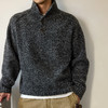 徐太浪【毛绒感 羊毛混纺】半开襟立领毛衣男秋冬保暖内搭打底衫 商品缩略图1