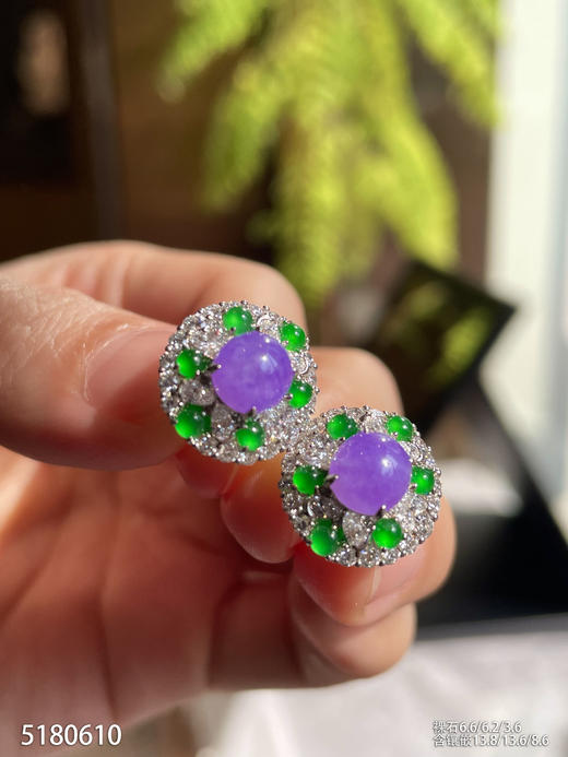 5180610，紫罗兰蛋面耳钉。具体价格微信咨询 商品图3