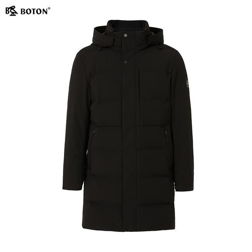波顿男士秋冬利落保暖合身甩帽白鸭绒中长款羽绒服 MC829524 商品图4