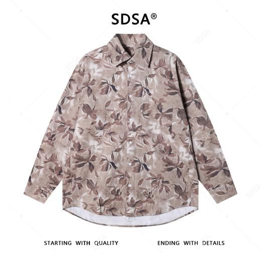 26746SDSA男士秋冬新款痞帅男装复古满印植物花卉翻领长袖衬衫百搭时尚 商品图1