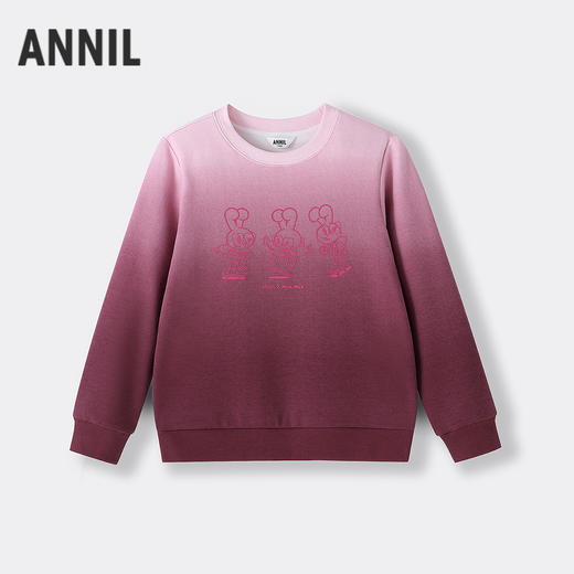 Annil联名款【Mix.Mix】男女童圆领长袖卫衣秋季新款安奈儿童装EM531722 商品图1
