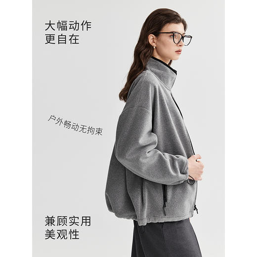 棉仓366607003-Miu系摇粒绒立领外套 商品图1