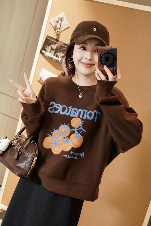 好柿发生莱赛尔羊毛复古百搭卫衣 商品图8