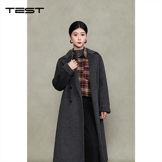 冬上新经典双排扣气质穿搭首选双面呢大衣2254059 商品图1