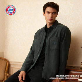 【官方正版】拜仁足球俱乐部丨秋季新款深绿衬衫外套休闲简约长袖