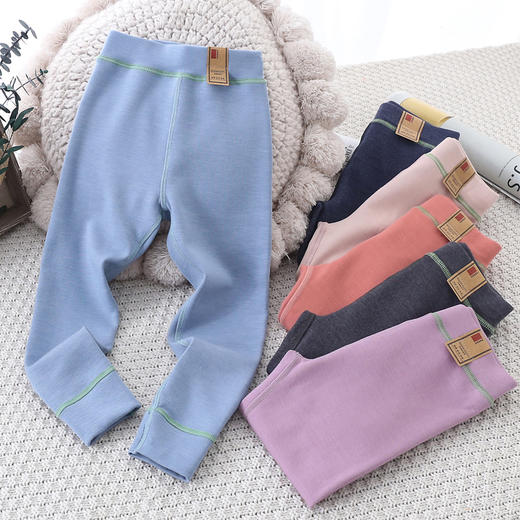 【特价清仓，抢完下架】【两条起拍，一条不发货】【A类品质，一条过寒冬】SIIJJEYY秋冬季新款儿童保暖裤内穿男童女童艾草秋裤羊毛蚕丝加绒保暖棉裤 商品图4