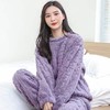 2025秋冬新款珊瑚绒睡衣女提花舒棉加绒加厚法兰绒家居服两件套女 商品缩略图2