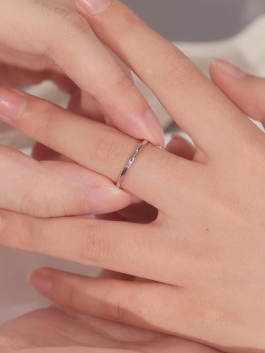 卡蒂罗KADER 素圈唯爱情侣对戒 925银极简风经典百搭大气开口可调节设计表白纪念日 闪耀吸睛甜蜜饰爱 商品图7