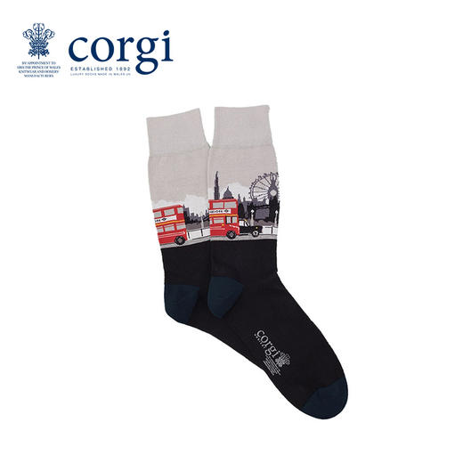 CORGI柯基英国进口袜 英国街景印花潮袜秋冬季中筒袜 商品图0