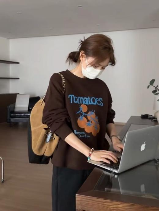 好柿发生莱赛尔羊毛复古百搭卫衣 商品图10