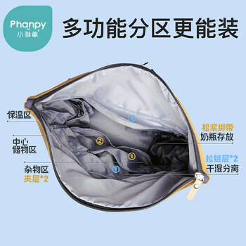 小雅象奶爸包大容量双肩背包婴儿外出多功能时尚手提妈咪妈妈包 商品图2
