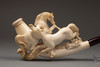 独角鹿西洋古董1870-1880年代奥地利出品安布罗石烟嘴装饰骏马主题精雕海泡石烟斗 带原盒 商品缩略图4