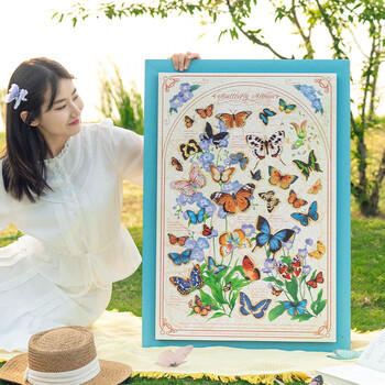 猫的天空之城上海自然博物馆成人拼图1000片蝶语生花拼图成年人高级女生节礼物 商品图5