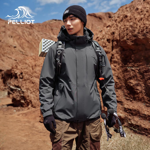 伯希和户外冲锋衣男新款三合一可拆卸摇粒绒内胆防风徒步外套女 商品图0