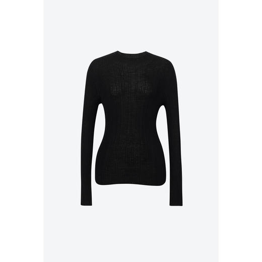 【商场同款】诗凡黎圆领套头针织衫2024冬新款修身女3FA533221R 商品图3