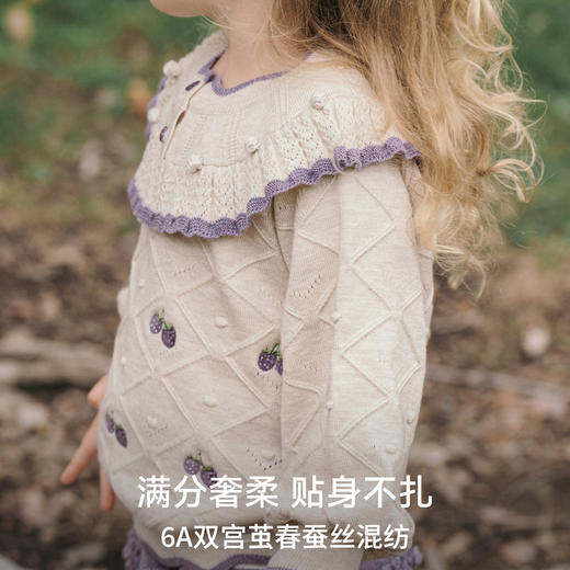 【宝宝服饰】嫚熙童装儿童毛衣女童2025新款秋冬保暖宝宝蚕丝美丽诺羊毛针织衫 商品图3