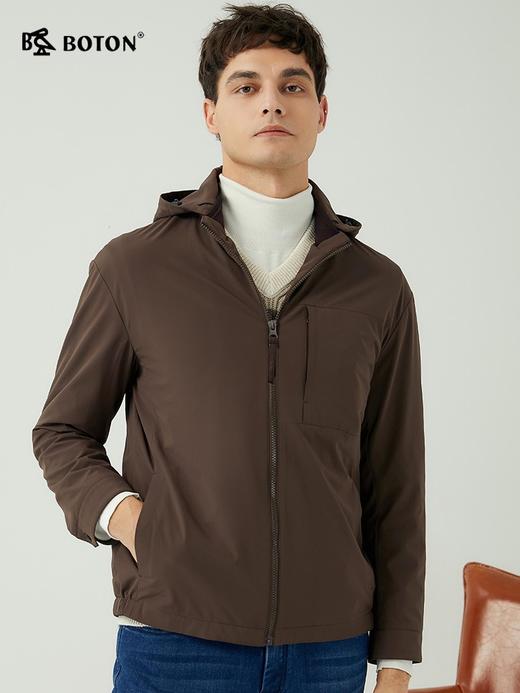 波顿男士春秋 短款薄棉外套 利落轻暖 甩帽美式休闲合身款MJ988323 商品图3