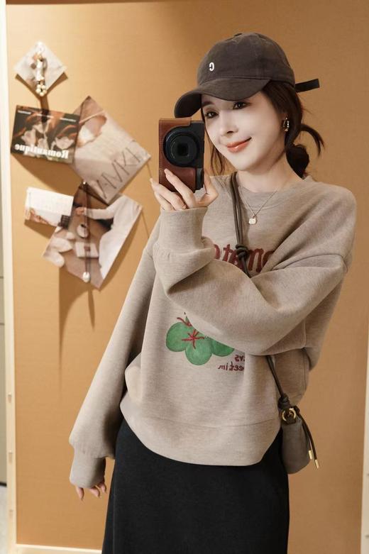 好柿发生莱赛尔羊毛复古百搭卫衣 商品图4