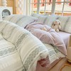 【全棉色织提花四件套】全棉色织提花四件套A类双拼提花床品文艺北欧双人新 商品缩略图4