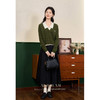 鹿向南「抹茶慕斯」慵懒风宽松毛衣2025秋冬季女装撞色假两件开衫 商品缩略图1