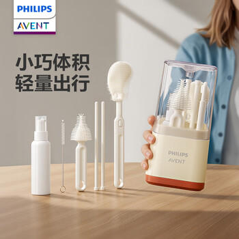 新安怡（AVENT）飞利浦新安怡奶瓶刷婴儿硅胶便携套装宝宝清洗刷旅行清洁刷沥水架 商品图7