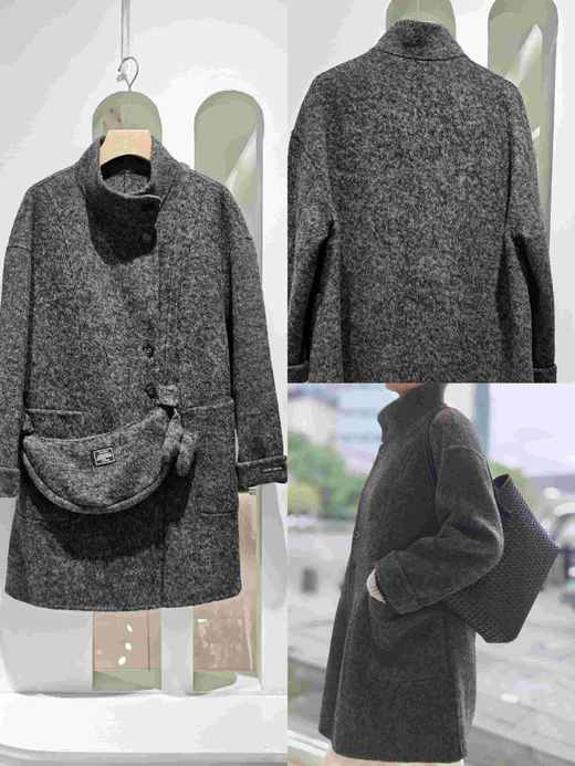 58J166立领羊绒大衣 商品图1