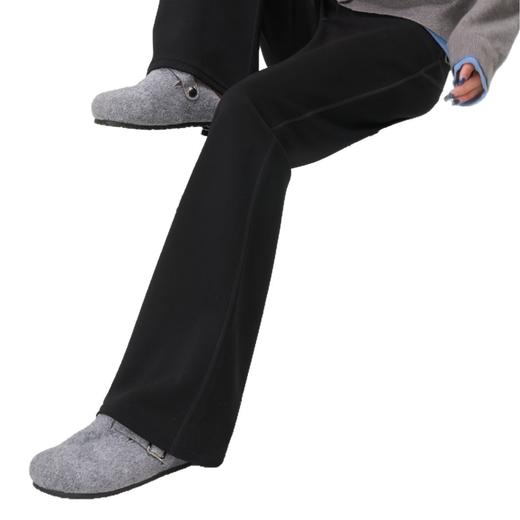 【薄绒莫代尔一体绒微喇裤】25秋冬女装新款莫代尔一体绒保暖微喇叭长加绒休闲裤 商品图4