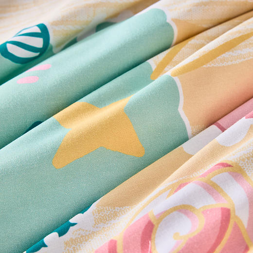 多喜爱 全棉/磨毛印花时尚四件套 梦幻乐之园/狮子工程队/欢乐城堡屋/飚速赛车/怪兽派对/小恐龙派对 hl【100%棉】【柔软亲肤】【童趣卡通】耐洗耐磨 不易褪色 商品图12