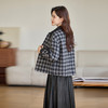 雀说格纹双面羊毛短外套新款娃娃领小个子显瘦百搭呢子大衣AL6658 商品缩略图2