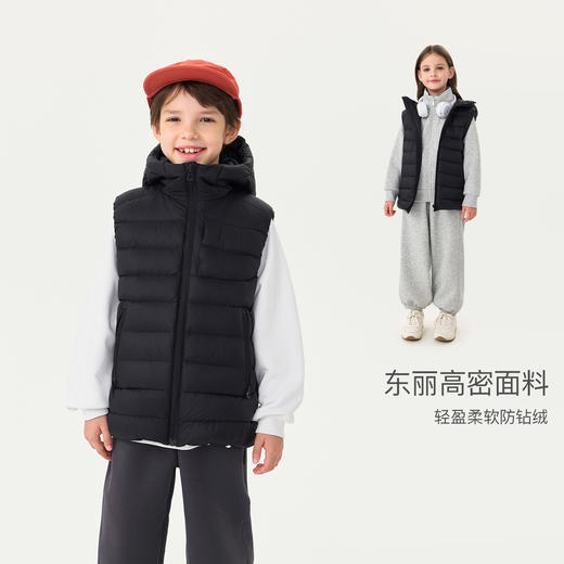 马克珍妮男童超轻温暖连帽羽绒服马甲2025年冬装新款551638 商品图1