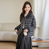 雀说格纹双面羊毛短外套新款娃娃领小个子显瘦百搭呢子大衣AL6658 商品缩略图1