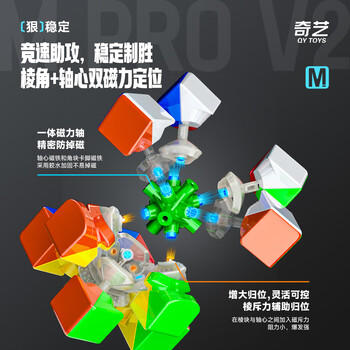 奇艺三阶磁力魔方 3阶比赛专用儿童男女小孩节日礼物玩具磁力彩色 商品图3