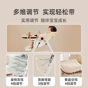 婧麒（JOYNCLEON）宝宝餐椅婴儿家用吃饭多功能稳固折叠便携儿童餐桌学座 Jyp70806 商品图4