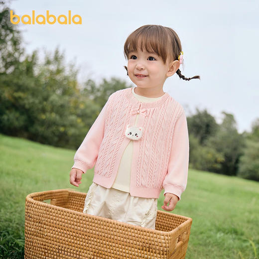 【商场同款】巴拉巴拉女童毛衫假两件针织衫秋冬2025新款毛衣可爱 商品图0