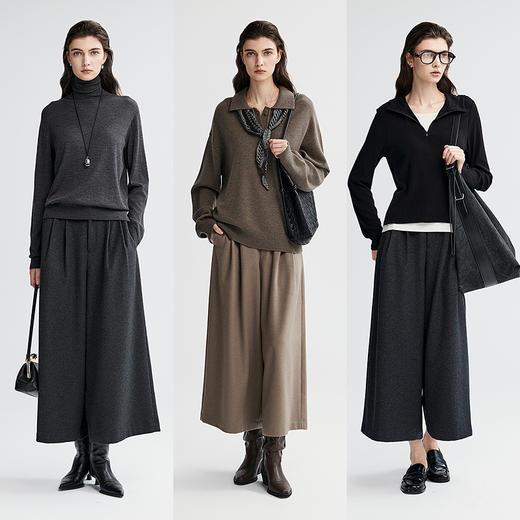 棉仓366618014-羊毛混纺毛呢七分裤 商品图4