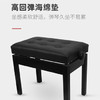 莫森（MOSEN）MS-22S琴凳 实木皮质带书箱加厚椅子 单人升降通用凳子 烤漆黑 商品缩略图4