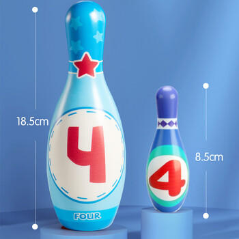 迪漫奇儿童保龄球玩具室内运动实心棉球类男孩女孩大号6个瓶子生日礼物 商品图5