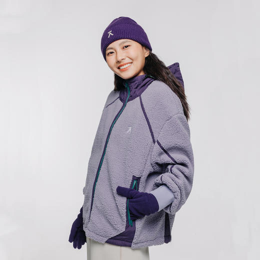 【品牌特惠】ACMEITEM爱棵米女士颗粒绒连帽外套GAG2210509G 商品图1