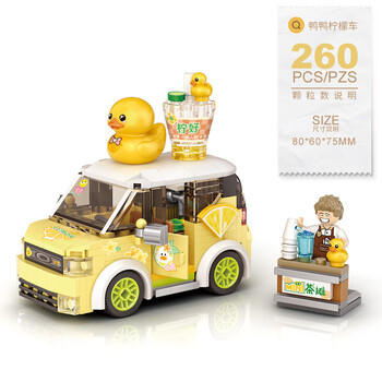 俐智（Loz）小颗粒积木拼装男女儿童玩具模型新年礼物儿童节礼物4209鸭鸭车 商品图1