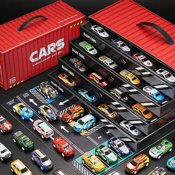 爱比鹿儿童玩具男孩生日礼物3-6岁合金小汽车模型礼盒仿真赛跑车套装 商品图8